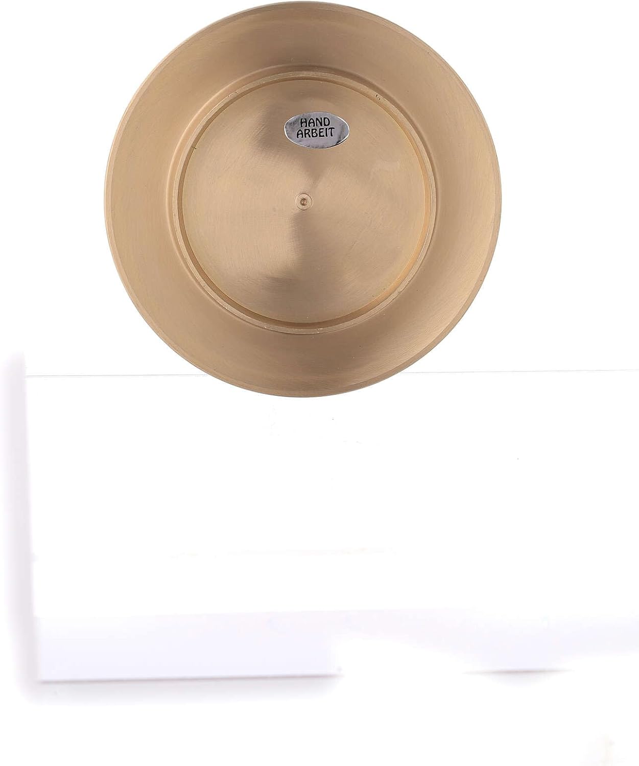 Round Candle Holder Plate 3 in Satin Finish Brass