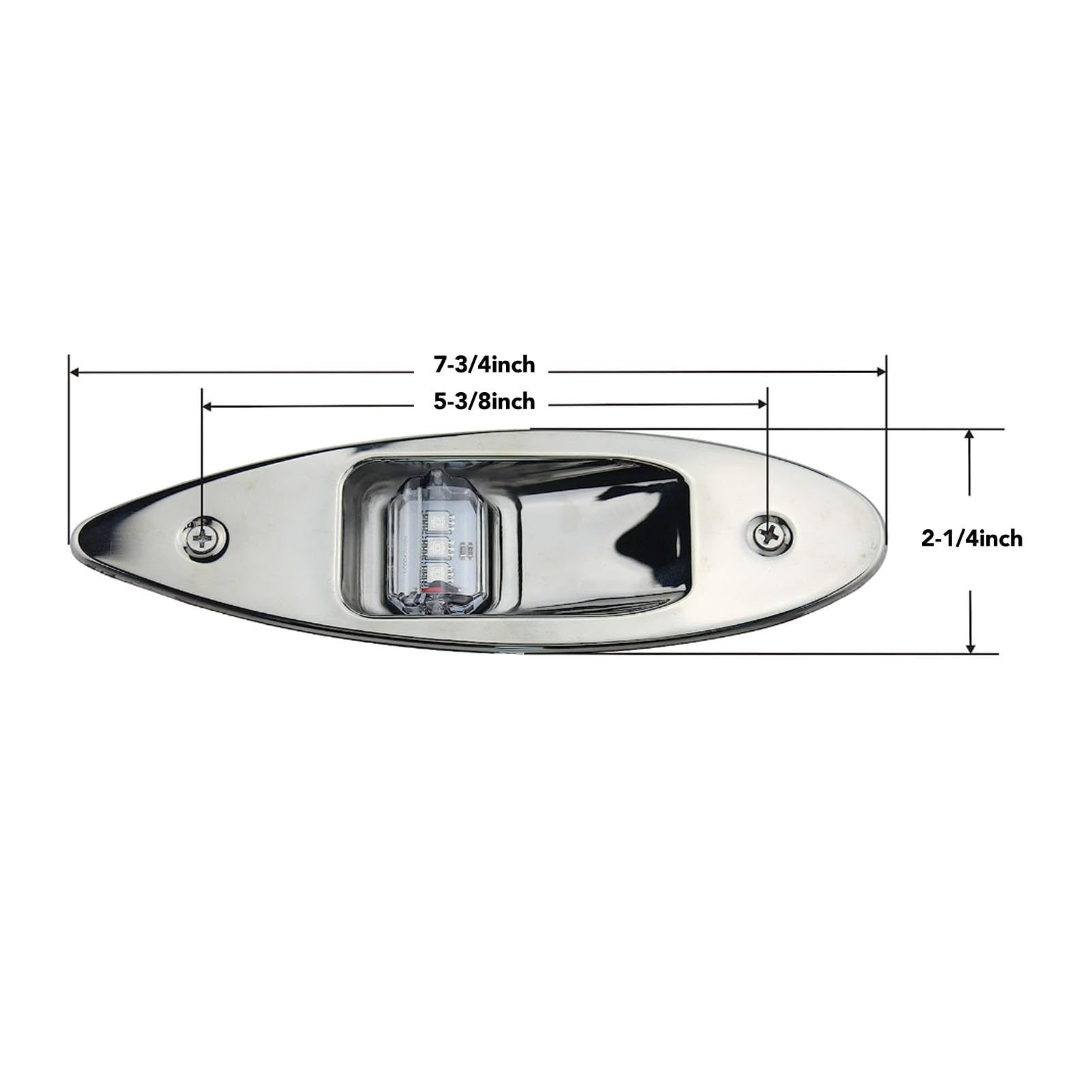Luci di Navigazione per Barche, Luce di Prua a LED, Impermeabile Ad Alta visibilità per Yacht da Pesca, visibilità Massima 1 NM