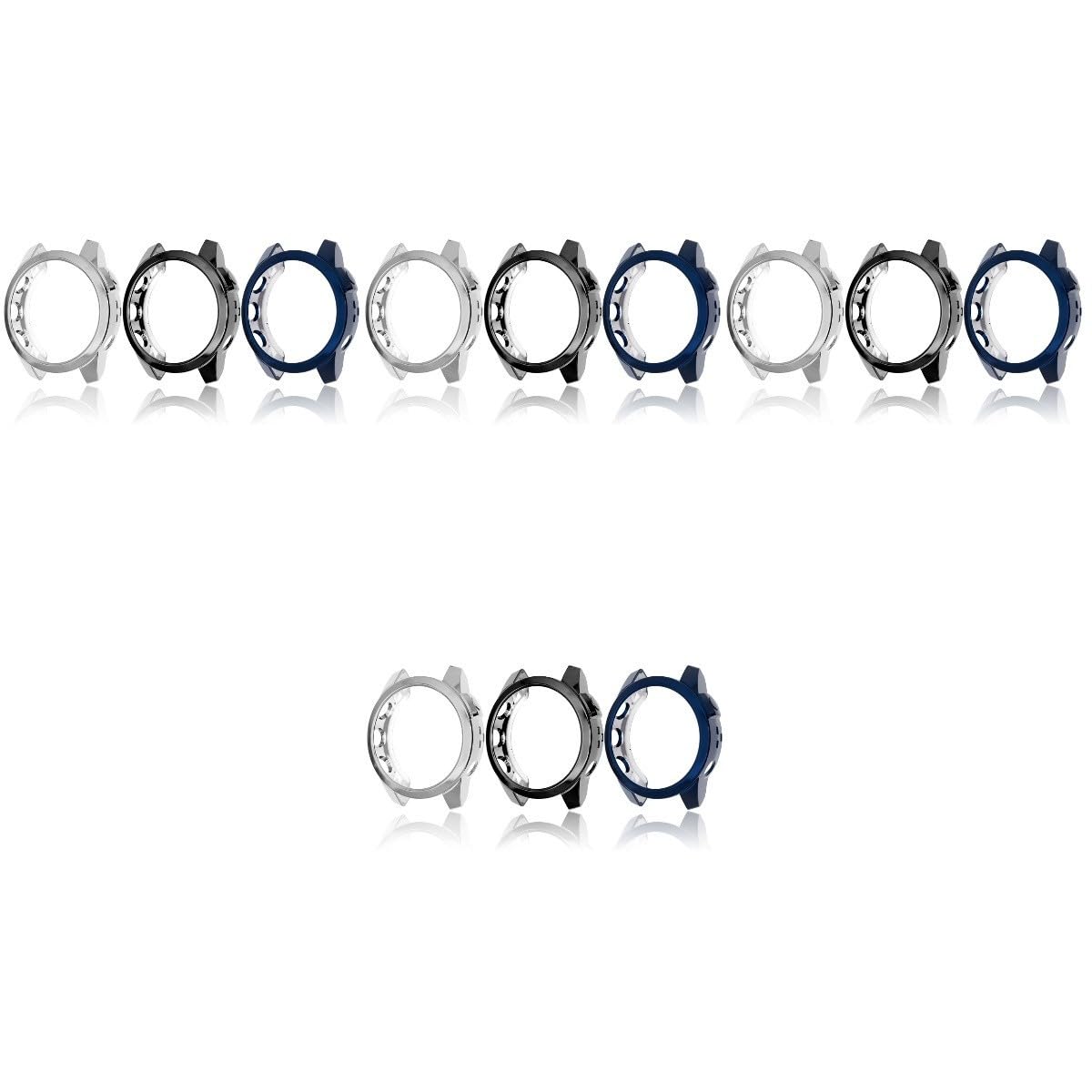 Mikikit 12pièces Coque De Antichoc pour Montre De TPU Électroplaque Et Nuit Accessoire Professionnel pour Montres Connectées