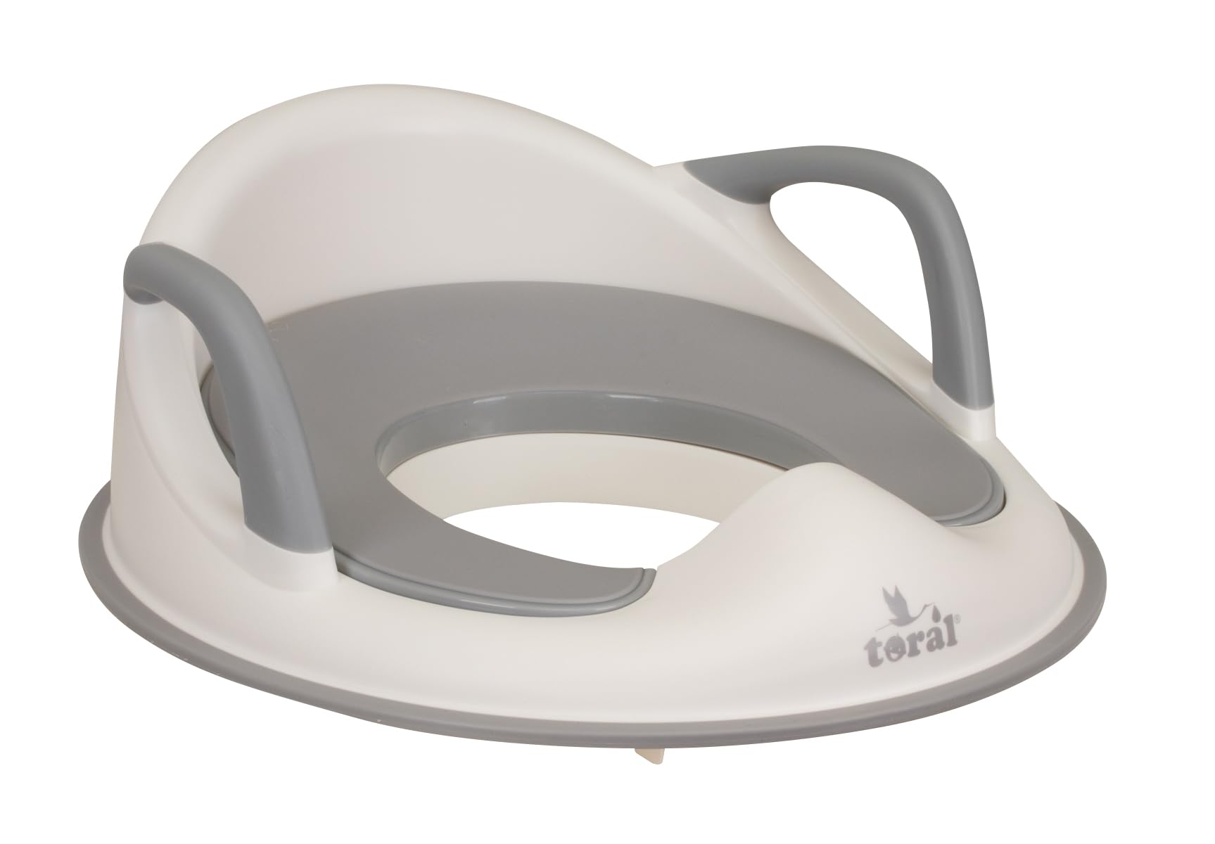 Toral Asiento Reductor con Asas para WC. Ayuda al aprendizaje de bebés y niños. Adaptador infantil portátil para váter MundiBebé +18 meses. Modelo Comfort