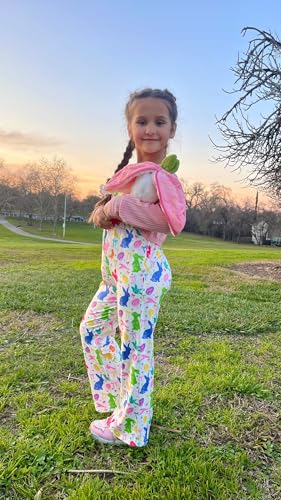 Image of HIHA Girls Sleeveless Jumpsuits Outfit Long Sleeve Twist Front Tops Romper Clothes Set Size 4-12