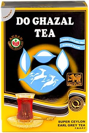 Do Ghazal Earl Grey Tea 16oz Pure Ceylon Loose Tea in Box 454g