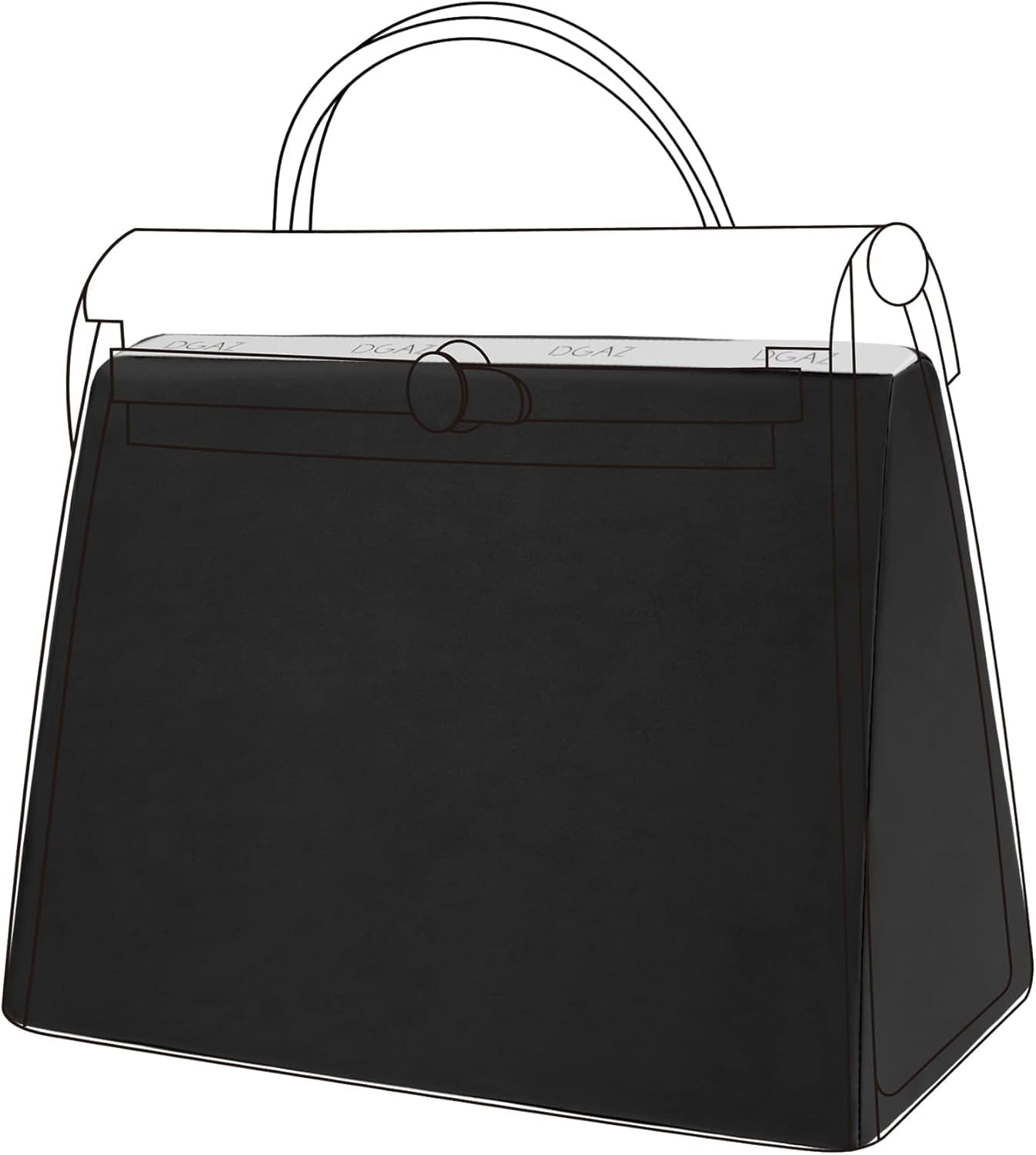 DGAZ Bag Pillow Insert Fits Herbag 31/39/50, Silky Smooth Bag Insert, Luxury Handbag & Bag Shaper (Black, Herbag31)