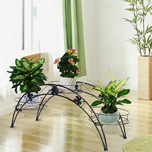 Arco porta piante da giardino, in metallo, con