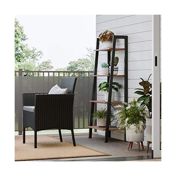 VASAGLE Standing shelf, bookshelves, 4 levels ladder shelf, sturdy metal for the frame - Image 7