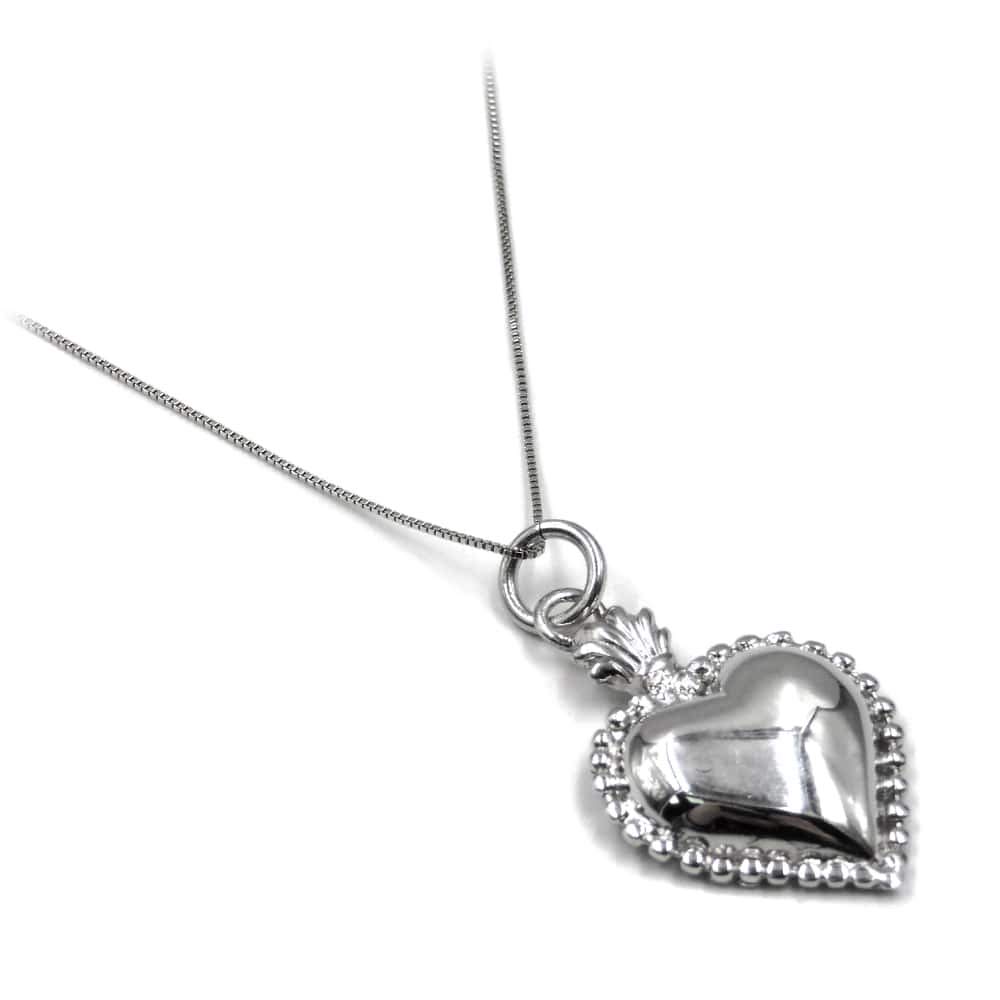 Collana con Sacro Cuore in Argento 925 Personalizzabile