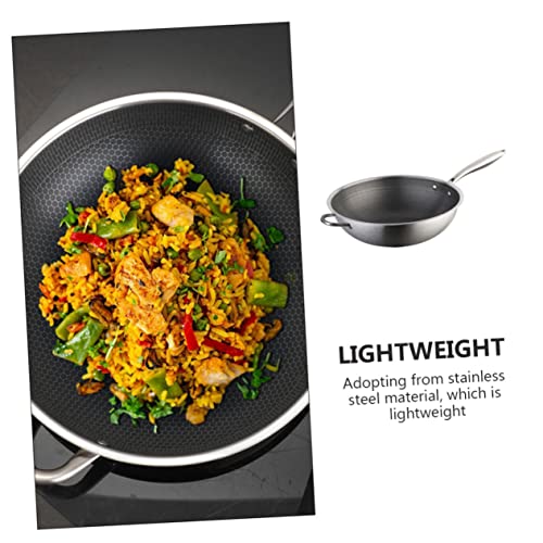 Wok de acero inoxidable con doble asa BESTOYARD miniatura 4