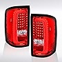 Autozensation Compatible with GMC Sierra 1500 2500Hd 3500Hd 2014-2018, Red Lens LED Bar Tail Lights, L+R Pair Taillight Assembly