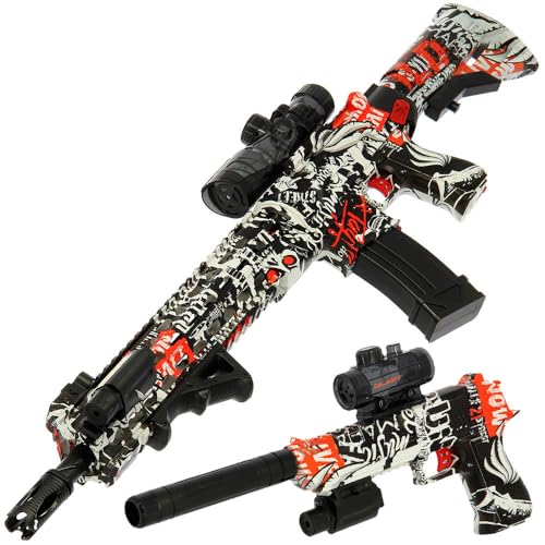 2 in 1 Pistol Rifle Gel Ball Blaster Set Fully Automatic GELSOFT DUAL Toy Shooting Fun Sports