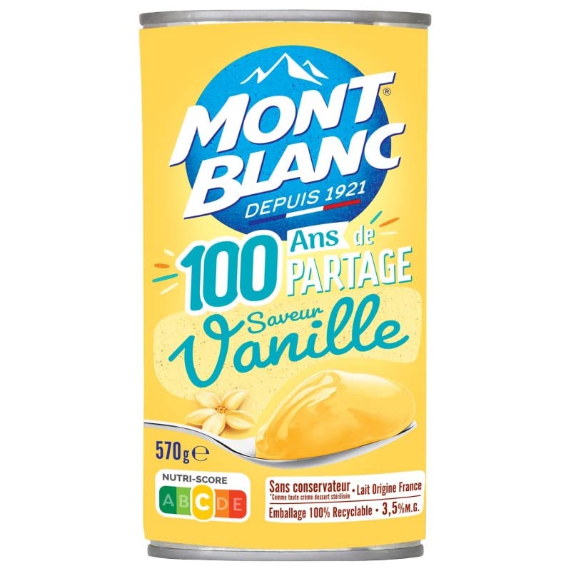MONT BLANC - Crème Dessert Vanille 570G - Lot De 2
