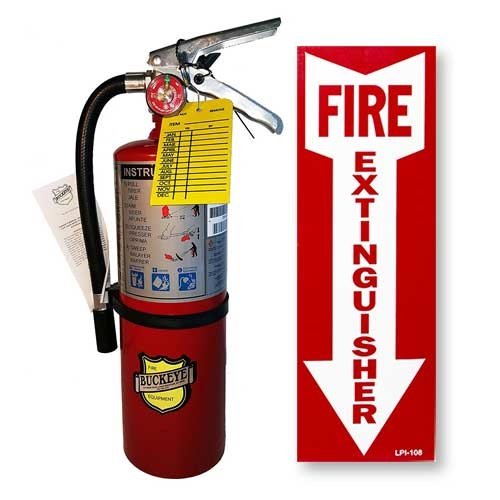 10 Lb. Victory Type ABC Dry Chemical Fire Extinguisher with Wall Hook and Inspection Tag