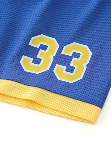 Image of 2 or 6 Piece Kids Boys Basketball Jersey Set Youth Letters Printed Lightweight Basketball Tank Top and Track Shorts