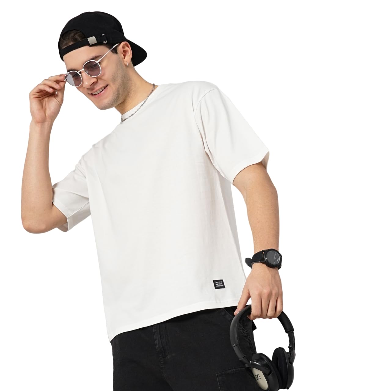 Genoa Oversized Drop Shoulder Pure Cotton T Shirt