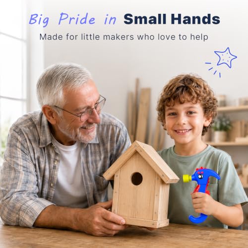 Small Hammer for Kids, Real Tool with Nail Remover, Ages 3+ Coupon - image 7