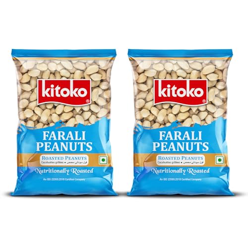 Image of Kitoko Roasted Farali Peanut without Skin 200gm Pack of 2, Khari Sing