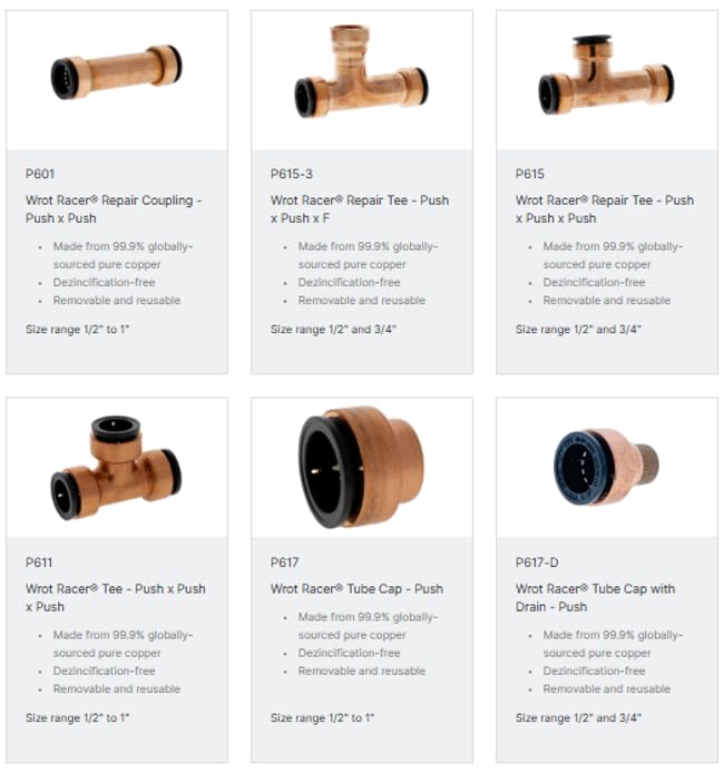 Image of NIBCO Fig No P604, 3 /4 in. Copper Wrot Racer Push-to-Connect Male Adapter