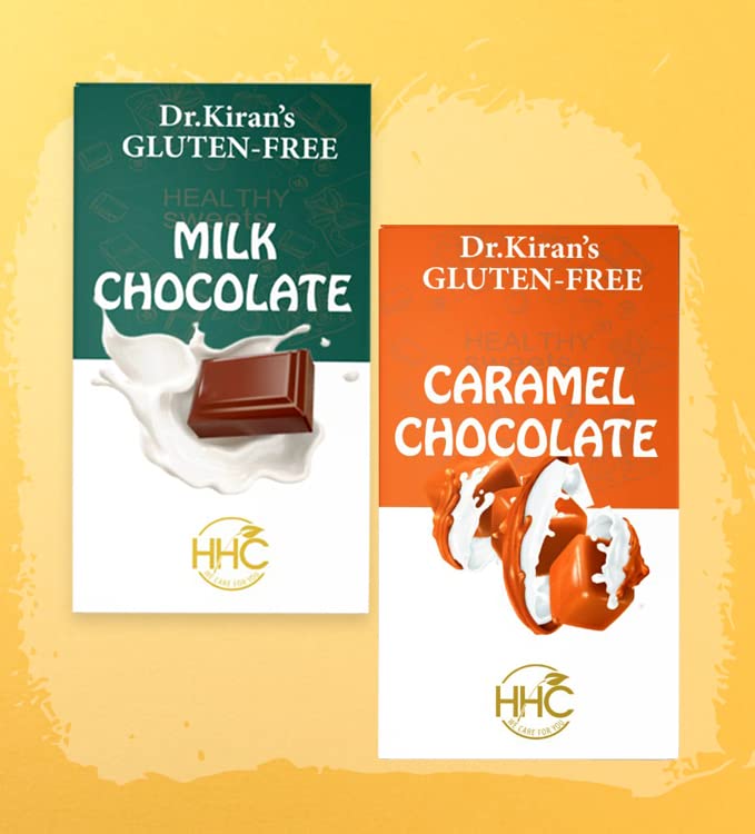 Dr. Kirans Gluten Free Chocolate Combo Pack of 2 (50x2=100gm) | Milk Chocolate | Caramel Chocolate | Gluten Free Chocolate | HHC Delicious Chocolate for Birthday, Party, Anniversary (B0C71F4XBC) Amazon Price History, Amazon Price Tracker