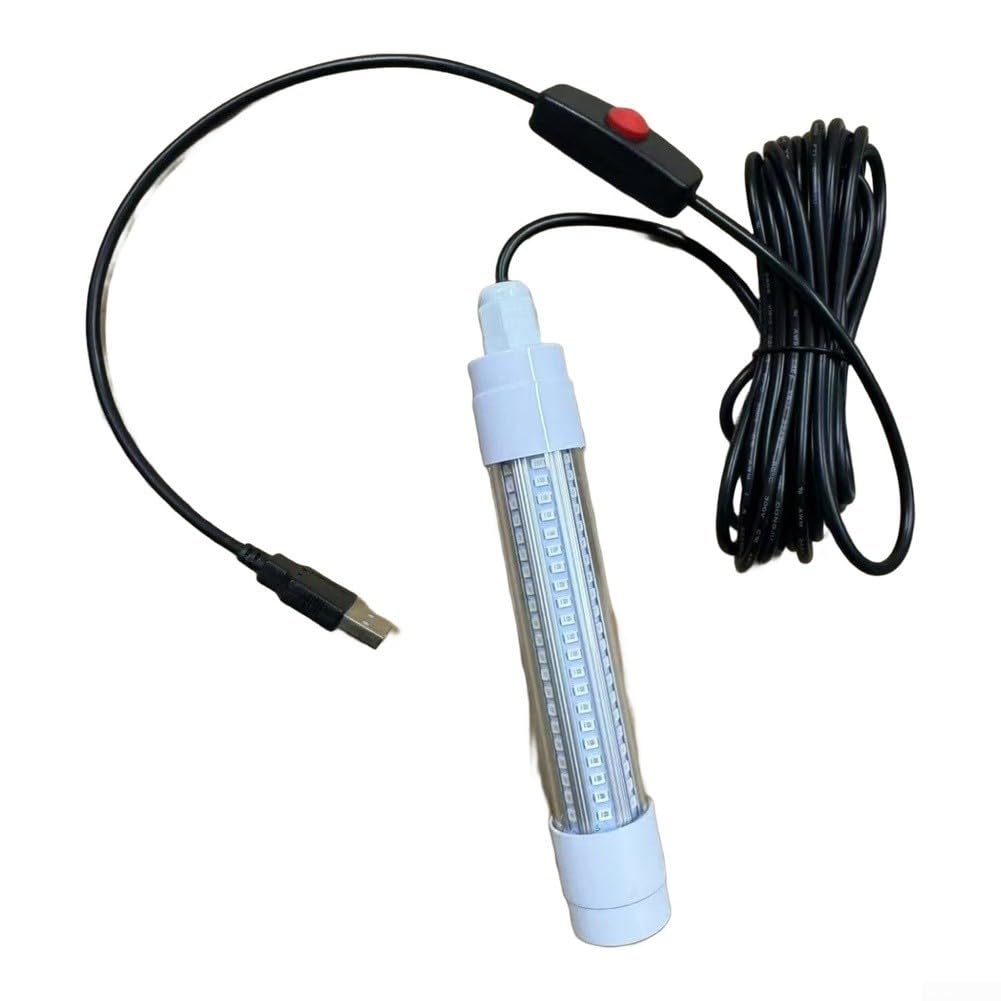 USB LED Underwater Fishing Light Green 198mm PC Plastic
