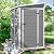 DWVO 5x4ft Resin Outdoor Storage Shed with Floor, Large Waterproof Lockable Storage Shed with Window, Plastic Outside Tool Storage for Garden, Backyard, Patio, Lawn (Gray)