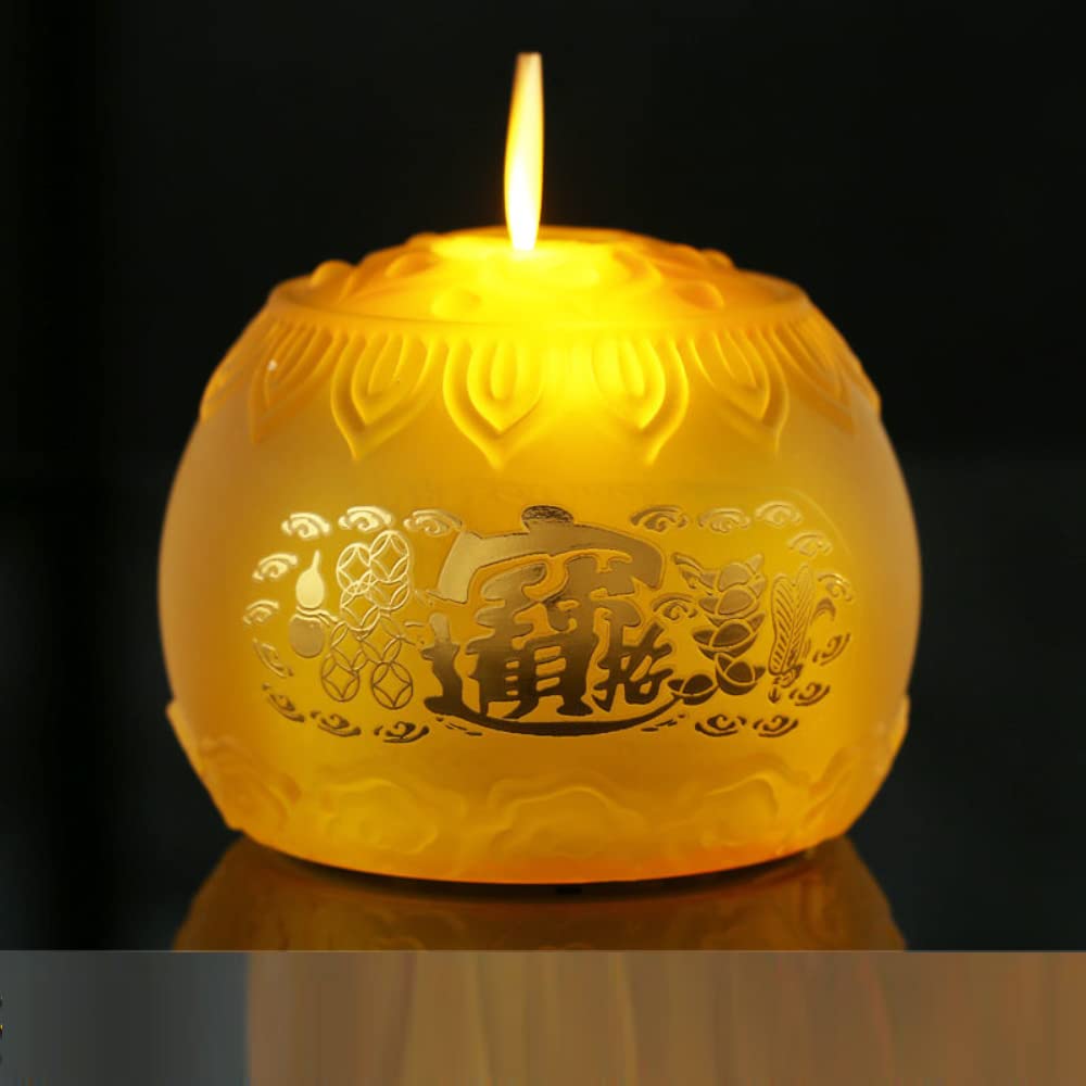XIALON 1 Pair 7cm Changming Lamp Lotus Lamp LED for Buddhist Lamp Household Electronic Candle Lamp