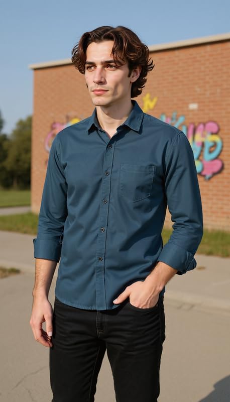 TB Trybuy.in Men's Cotton Regular Fit Casual Shirt (X-600_Solid Shirt_PT)-picture-22