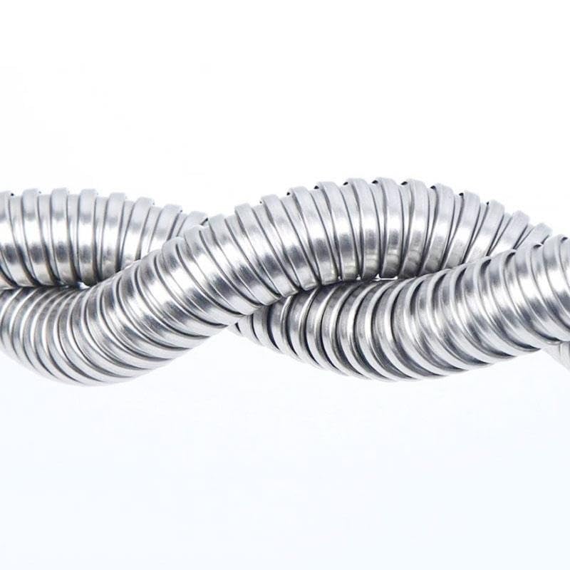 1 m Wellrohr aus Edelstahl 304, for Draht- und Kabelschutzrohre, mit Kunststoff umwickelter Schlauch(25x29mm)