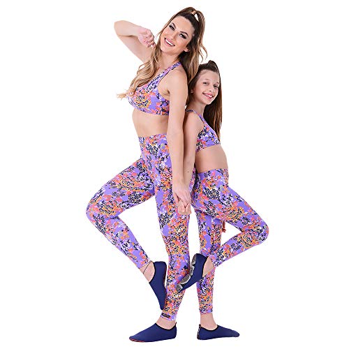 Kit Fitness Tal Mãe Tal Filha Floral Lilás Summer Soul (M/8)