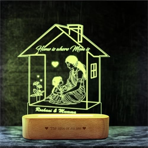 Image of ZOCI VOCI Mothers Day Gifts - Customised Gift for Mom - Personalized Engraved Lamps, Unique & Creative Gifting Ideas for Mummy. (RGB Smooth - (No Remote))
