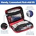 Dexmed Small First Aid Kit with Professional Medical Supplies and Survival Equipment - Lightweight, Waterproof, and Compact Medical Kit for Home, Travel, Camping, Hiking, Car, Office