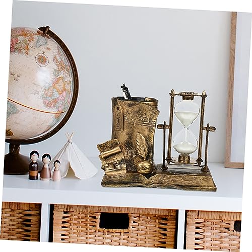 Yardwe Folha Cilíndrica Ampulheta Decoração De Mesa Para Casa Decoração De Cena DIY Artesanato Em Re