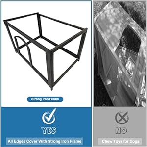 Outdoor-Dog-House-433-L-Chew-Proof-Large-Dog-Kennel-Dog-Cage-for-Small-Medium-Large-Dogs-with-Strong-Metal-Chew-Proof-Frame-Raised-Design - Cucciolini Doodles   Outdoor-Dog-House-433-L-Chew-Proof-Large-Dog-Kennel-Dog-Cage-for-Small-Medium-Large-Dogs-with-Strong-Metal-Chew-Proof-Frame-Raised-Design