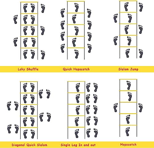 Pro Speed Agility Training Kit—Includes 12 Rung 20Ft Adjustable Agility Ladder With Carrying Bag, 12 Disc Cones, 4 Steel Stakes, 1 Resistance Parachute, Use Equipment To Improve Footwork Any Sport #TOP7