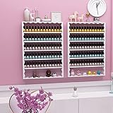 Ocasiones aplicables: bastidores de esmalte de uñas de metal para almacenar y organizar botellas de esmalte de uñas, adecuados para hogares y salones de belleza, o para usar en cualquier lugar que pueda necesitar. Diseño versátil adecuado para cualquier pared y varios estilos decorativos.