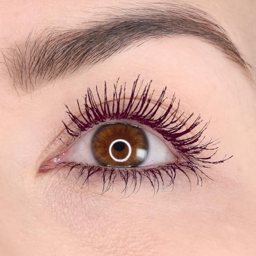 Image of Whats Up Beauty - Watch Me! Burgundy Volumizing and Lengthening Mascara with Peptides + Vitamin B5 | Clean, Cruelty-Free, Sustainable | Made in Italy | Lash Care for Conditioning & Strength