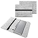 Produktbild NAUC Laptop Hülle - kompatibel mit Samsung Galaxy Book5 Pro 360 Ultra 16 Zoll - Schutzhülle Sleeve Cover - robuste Notebook Schutztasche - hochwertige Tasche aus Filz, Farbe:Hellgrau