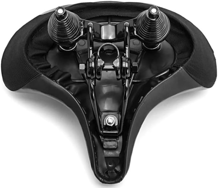 Oversized Bike Cushion for Men Women, Aipas Ebike Large Seat, Wide Soft Saddle with Dual Shock-Absorbing Suspension, Comfort Seat Fits Indoor & Outdoor Bicycles, Seat Fits for Road Bikes
