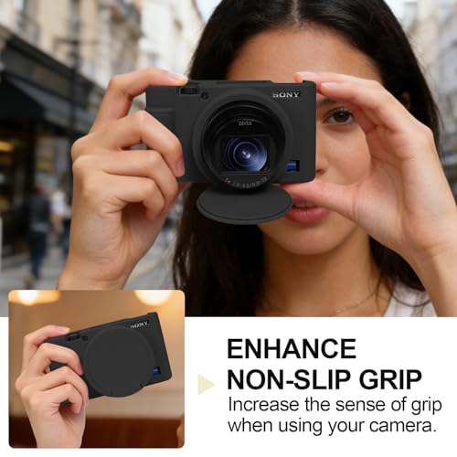 Funda de silicona para Sony RX100 III a VII color negro miniatura 4