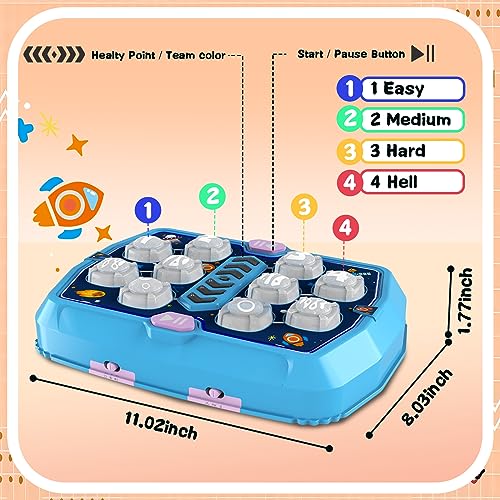 Image of Whack Game Mole Toys for 3 4 5 6 Year Old Boys, Pounding Toys for Age 3-8, 3 Modes & Light Interactive Toddlers Toy with 2 Hammer, Birthday Gifts for Toddler Boy Girl Age 3 4 5 6 7 8 9