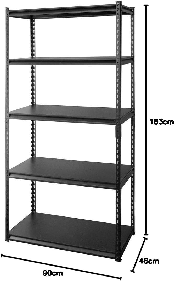 Amazon｜ラック スチールラック メタルラック 幅87.5cm 5段 ブラック