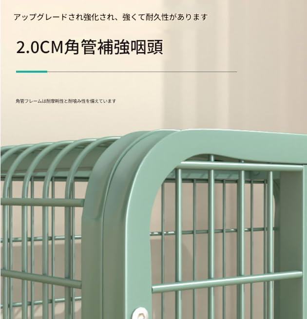 寝室/リビングルーム用の小型犬用、小型・中型犬用の屋根付き犬用ケージ サイドテーブル 犬用、ペット用家具、軽量、省スペース、金属フレ
