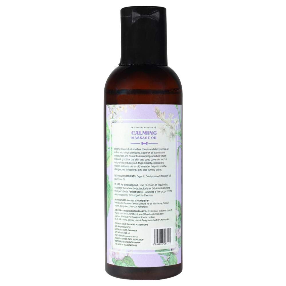 Heads Up For Tails Calming Massage Oil for Dogs - 100 ml | Stress Relief Oils for Dogs (Adult and Pups) 1