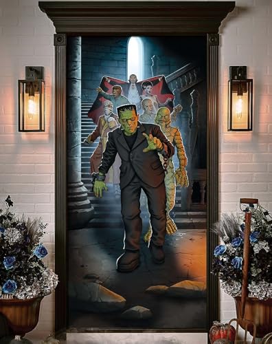 Spirit Halloween Universal Monsters Door Cover, Officially Licensed