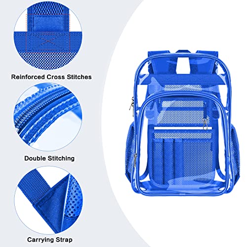 Image of PAMANO Clear Backpack Transparent Heavy Duty School PVC Bookbag See Through Bag Boys and Girls for College Work Travel Security