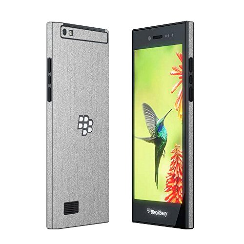 Skinomi Brushed Aluminum Full Body Skin Compatible with BlackBerry Leap (Full Coverage) TechSkin with Anti-Bubble Clear Film Screen Protector