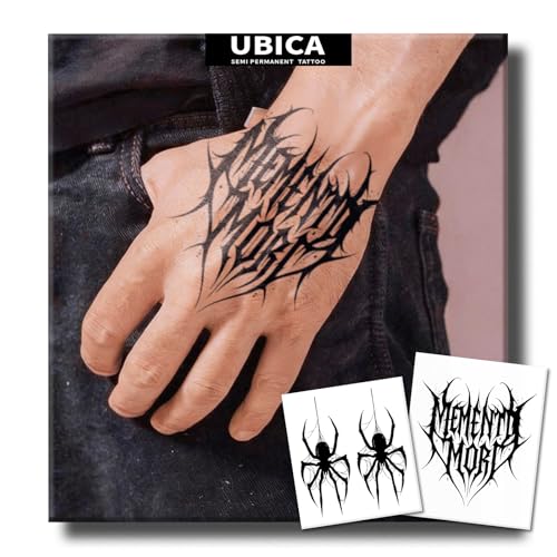UBICA Semi Permanent Tattoo, 2 Sheets Realistic Temporary Tattoos for Men, Lasts 2 Weeks Fake...