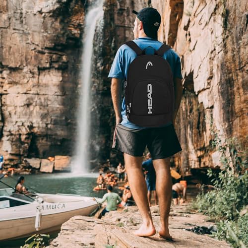 HEAD Waterproof Travel Backpack for Men, Lightweight 15.6 Inch Laptop Backpack with Shoes Compartment, Casual Daypack College Backpacks with 10 Pockets for Overnight/Sports Gym/Work/Fitness2