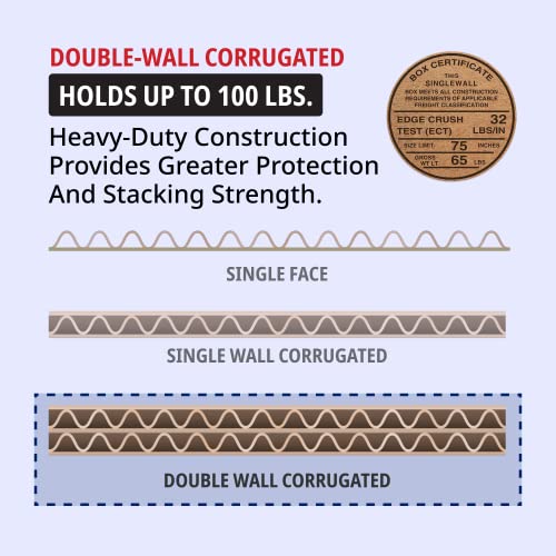Image of Tape Logic TLHD302020DW Double Wall Boxes, 30 x 20 x 20, Kraft (Pack of 10)