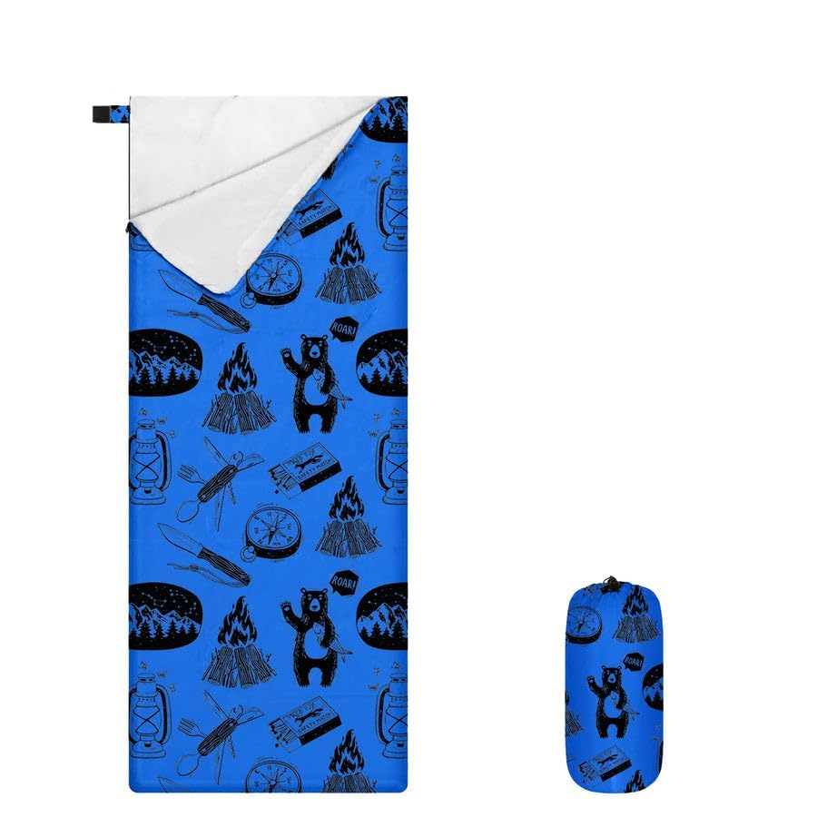 Saco de Dormir para Niños Ultraligero 3 Estaciones | 50F-70F para Interior/Exterior | Compacto y Ligero, Ideal para Camping y Pijamadas miniatura 2