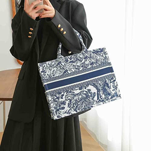Bolso tote de lujo fashion de algodón y lino miniatura 3