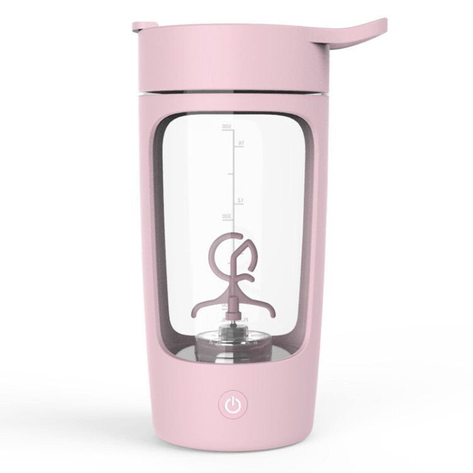 Set di 2 shaker elettrico per proteine, in Tritan, senza BPA, colore rosa